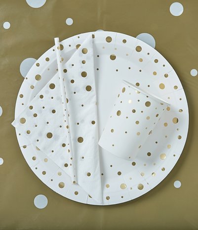 Table set - gold/white