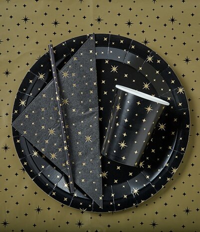 Table set - black/gold