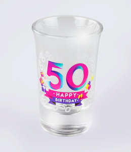 Happy shot glasses - 50 jaar